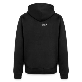 Kann Spuren von Weizen enthalten Bier - Unisex Premium Bio Zip Hoodie - Schwarz - Hinten - Nico (187cm)