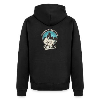 Architecture Nerd Saying for an Architect - Unisex Premium Organic Zip Hoodie - black - Back - Nico (187cm)