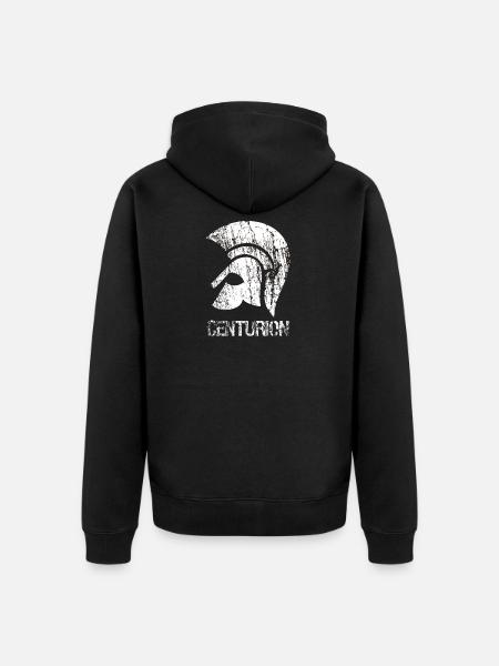 Roman Centurion - Unisex Premium Bio Zip Hoodie - Schwarz