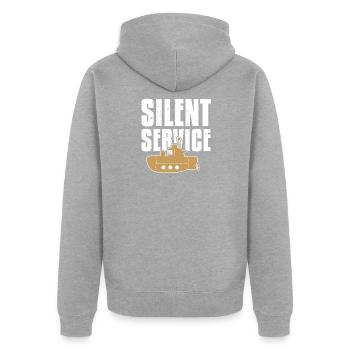 Sous-marin sous-marin de U-Boat de service silencieux - Veste à capuche bio Premium Unisexe - gris chiné - Dos - Nico (187cm)
