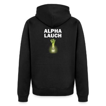 Alpha Lauch I bims un poire de gym sport - Veste à capuche bio Premium Unisexe - noir - Dos - Nico (187cm)