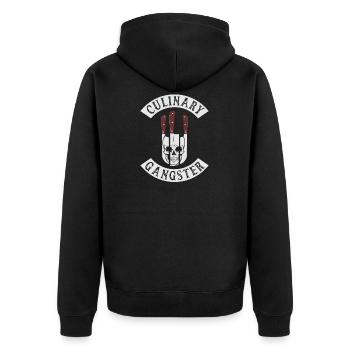 Culinary Gangster for Cooking Lovers and Chefs - Unisex Premium Organic Zip Hoodie - black - Back - Nico (187cm)