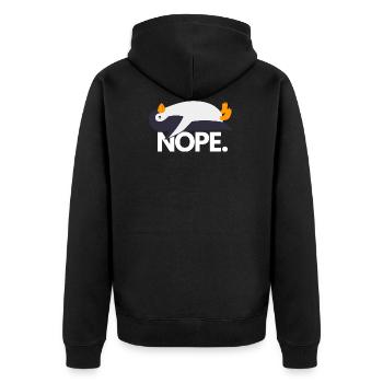 Nope Shirt Penguin Pinguin Shirt No Egal Tasse - Veste à capuche bio Premium Unisexe - noir - Dos - Nico (187cm)