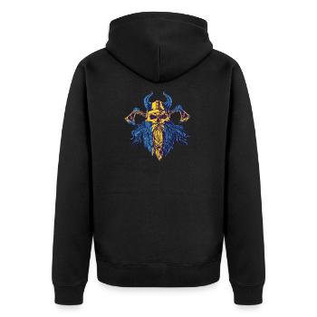 vikings swedish sweden flagg anniversaire cadeau - Veste à capuche bio Premium Unisexe - noir - Dos - Nico (187cm)