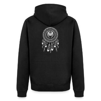 Signe du zodiaque Native American Ours - Veste à capuche bio Premium Unisexe - noir - Dos - Nico (187cm)