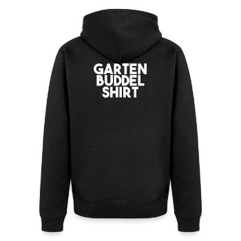 Garten Buddel Shirt Gärtnerin Gärtner Geschenk - Unisex Premium Bio Zip Hoodie - Schwarz - Hinten - Nico (187cm)