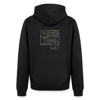Black Roses Aesthetic Clothing Soft Grunge Clothes - Veste à capuche bio Premium Unisexe - noir - Dos - Nico (187cm)