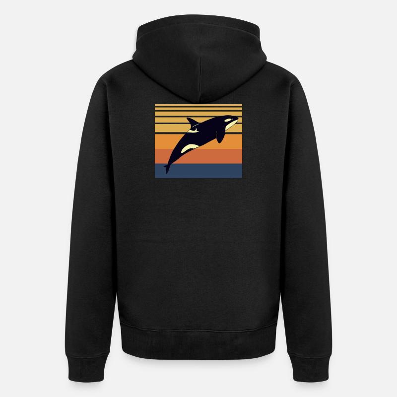 Orca - Veste à capuche bio Premium Unisexe - noir