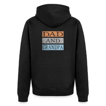 Papa et grand-père - Veste à capuche bio Premium Unisexe - noir - Dos - Nico (187cm)