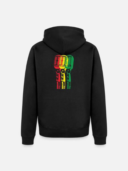 Mic et reggae - Veste à capuche bio Premium Unisexe - noir