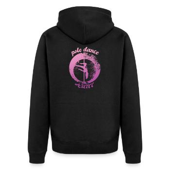 Pole dance tante - Unisex Premium Organic Zip Hoodie - black - Back - Nico (187cm)