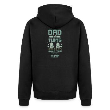 Papa de jumeaux - Veste à capuche bio Premium Unisexe - noir - Dos - Nico (187cm)