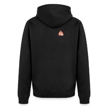 Fuchs in Tasche - Fuchs-Fan-Art Fuchsliebhaber - - Unisex Premium Bio Zip Hoodie - Schwarz - Hinten - Nico (187cm)