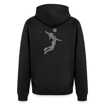Woman volleyball silhouette - Veste à capuche bio Premium Unisexe - noir - Dos - Nico (187cm)