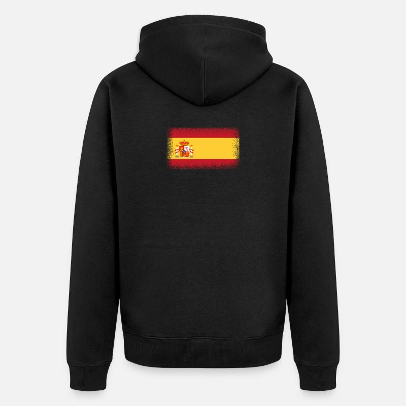 Espagne Drapeau - Veste à capuche bio Premium Unisexe - noir