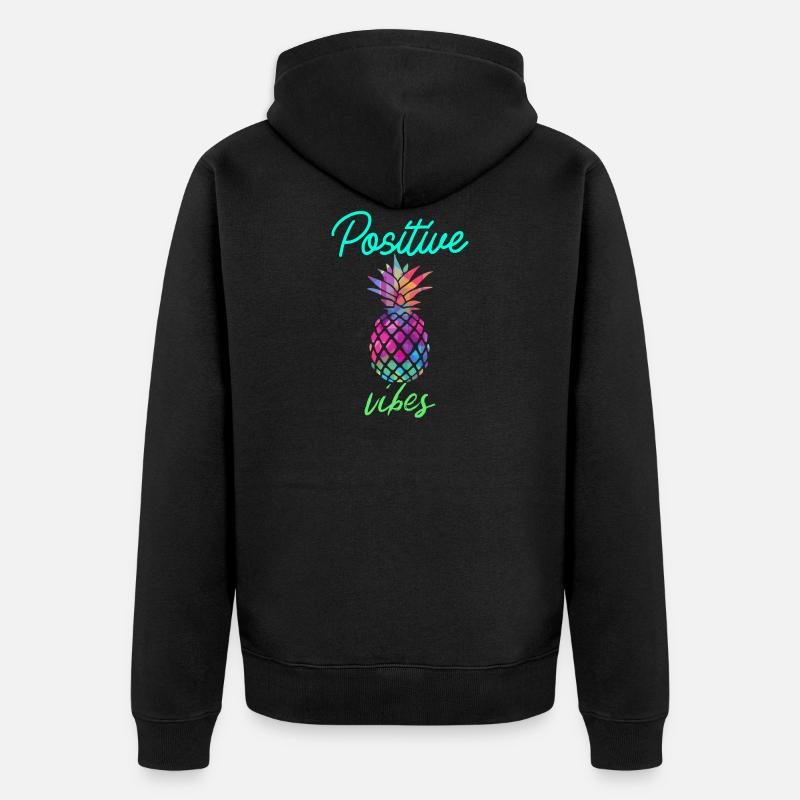 Positive Vibes - Ananas, été - Veste à capuche bio Premium Unisexe - noir