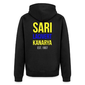 Kanarya - Veste à capuche bio Premium Unisexe - noir - Dos - Nico (187cm)