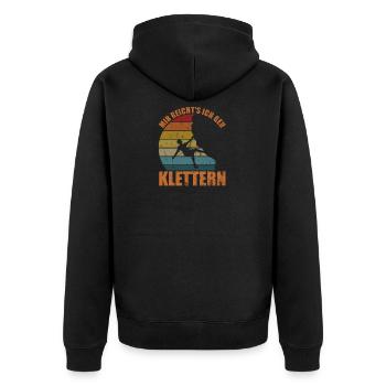 I'm enough I'm going to climb climbers - Unisex Premium Organic Zip Hoodie - black - Back - Nico (187cm)