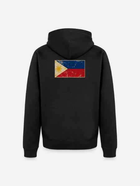 Philippines - Unisex Premium Organic Zip Hoodie - black