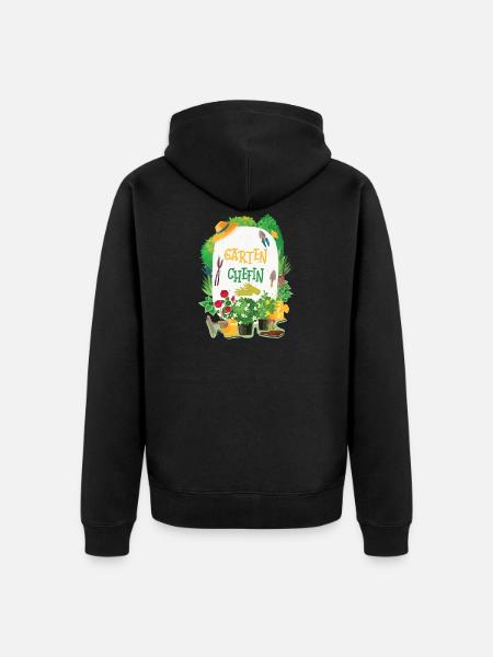 GARDEN CHEF - Unisex Premium Organic Zip Hoodie - black