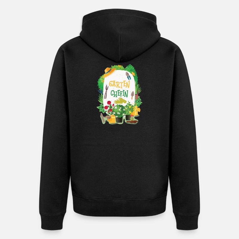 JARDIN CHEF - Veste à capuche bio Premium Unisexe - noir
