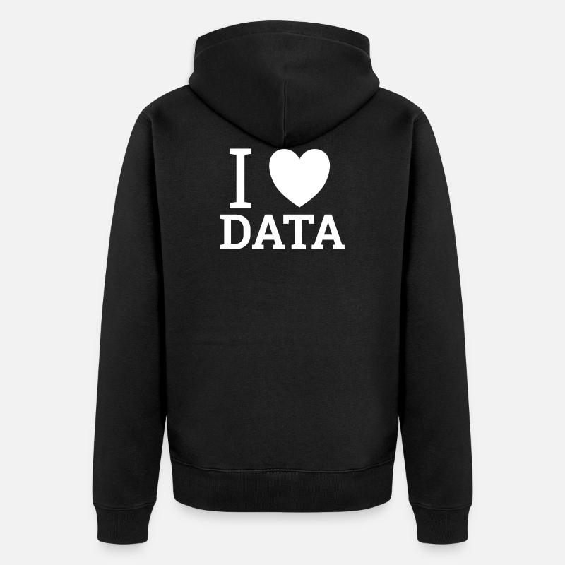 "Love Data" | Data Scientist - Unisex Premium Organic Zip Hoodie - black