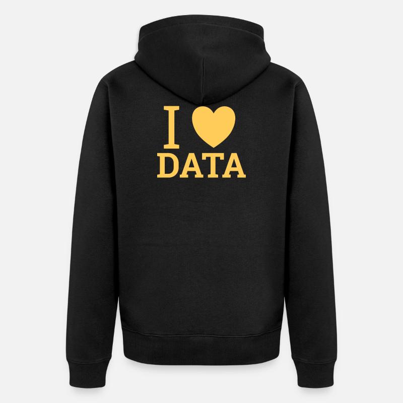 "Love Data" | Data Scientist - Unisex Premium Organic Zip Hoodie - black