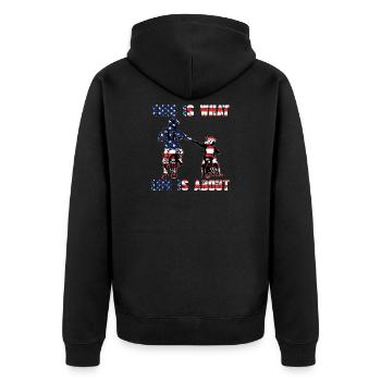 Dirt Bike Life Motocross Is My Life A Father Son - Unisex Premium Bio Zip Hoodie - Schwarz - Hinten - Nico (187cm)