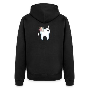 Dentiste cadeau de dent - Veste à capuche bio Premium Unisexe - noir - Dos - Nico (187cm)