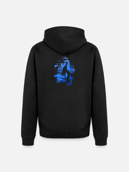 microscope - Unisex Premium Organic Zip Hoodie - black