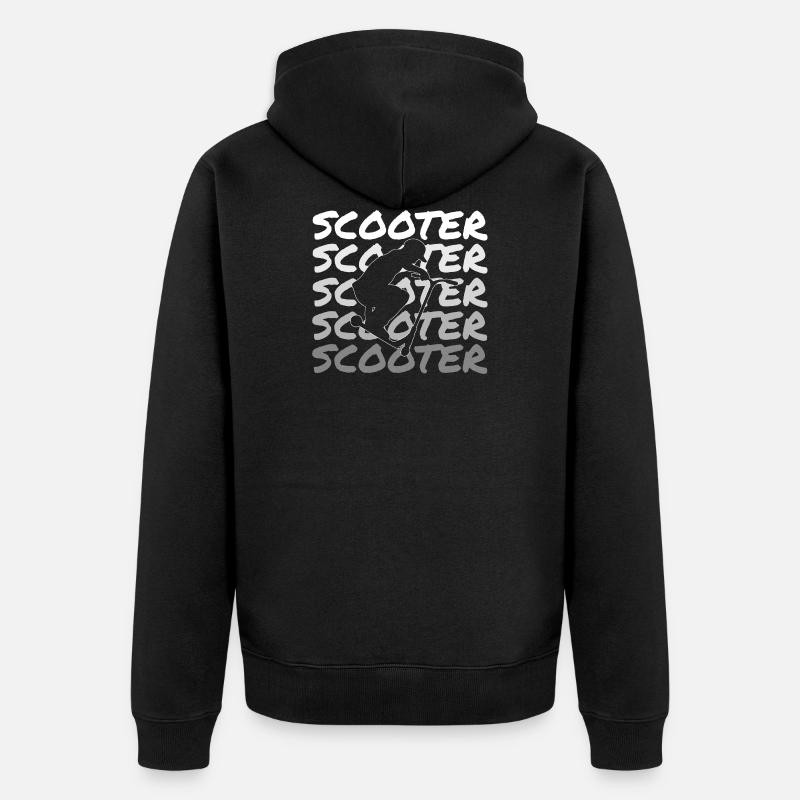Stunt Scooter - Unisex Premium Bio Zip Hoodie - Schwarz