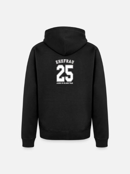 Geschenkideen Silberhochzeit - Unisex Premium Bio Zip Hoodie - Schwarz