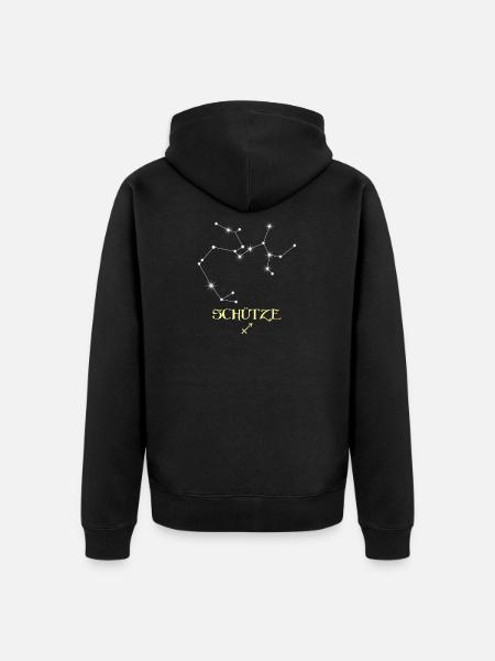 Sagittarius Zodiac - Unisex Premium Organic Zip Hoodie - black