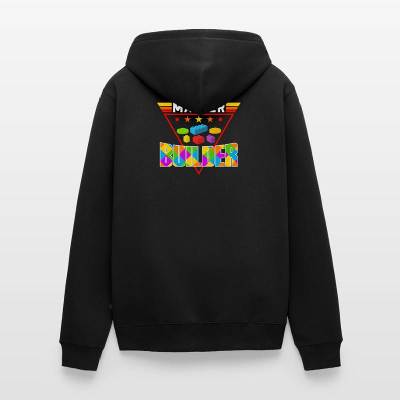 For Block Builder Dad Master Builder Unisex Premium Organic Zip Hoodie