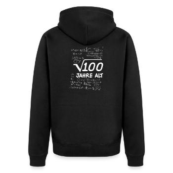 10. Kindergeburtstag Zehn Jahre Alt - Lustiges - Unisex Premium Bio Zip Hoodie - Schwarz - Hinten - Nico (187cm)