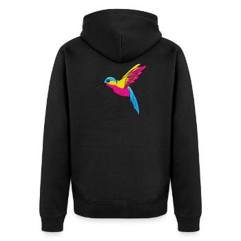 Pansexual Pan Pride Pansexueller Stolz LGBTQA - Unisex Premium Organic Zip Hoodie - black - Back - Nico (187cm)