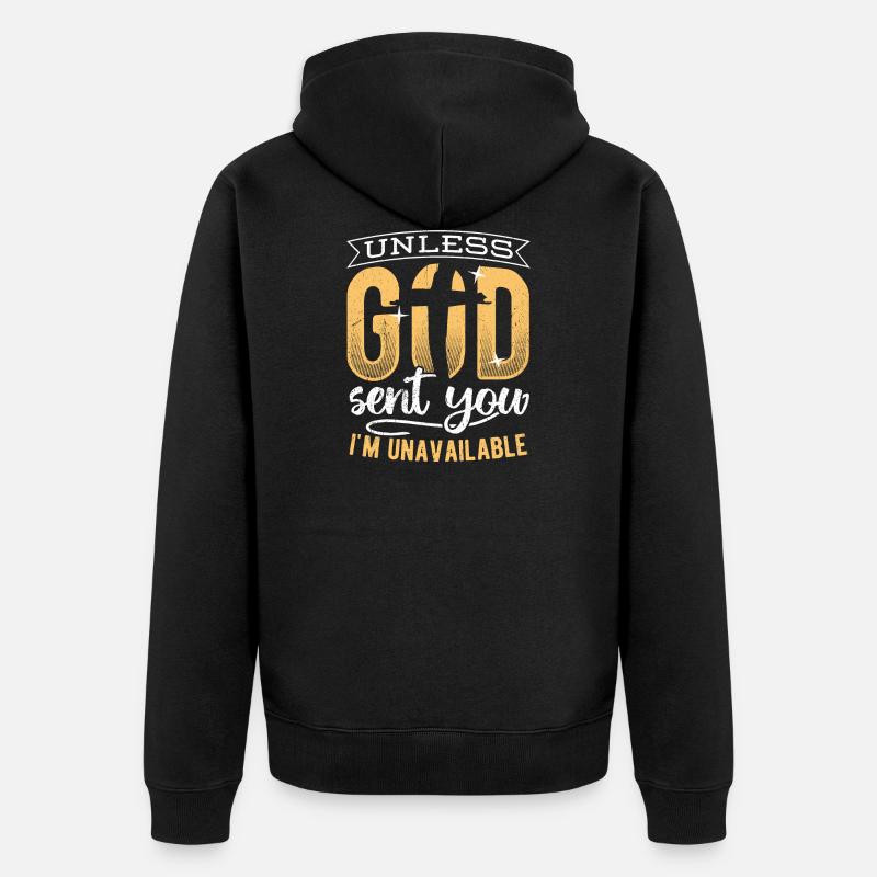 Apostolic god-fearing dutiful devoted - Unisex Premium Bio Zip Hoodie - Schwarz
