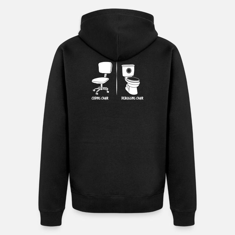 Debugging-Stuhl lustige Programmierer Geschenk - Unisex Premium Bio Zip Hoodie - Schwarz