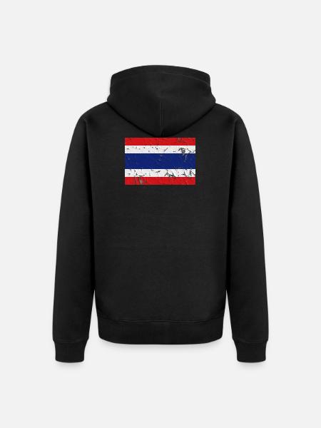 Thailand - Unisex Premium Organic Zip Hoodie - black