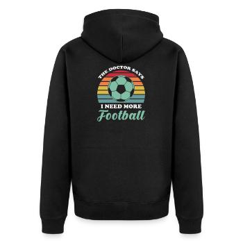 Football - Veste à capuche bio Premium Unisexe - noir - Dos - Nico (187cm)