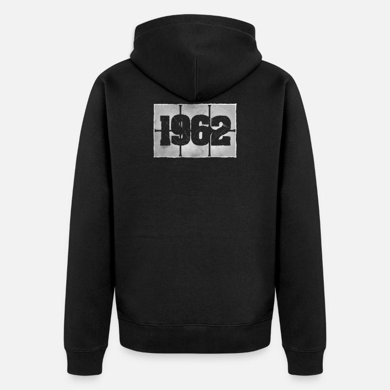 Né en 1962 - Veste à capuche bio Premium Unisexe - noir