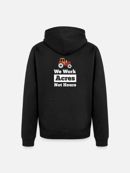 Funny farm farmer and - Unisex Premium Organic Zip Hoodie - black