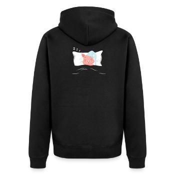 Pyjama pyjama porc - Veste à capuche bio Premium Unisexe - noir - Dos - Nico (187cm)