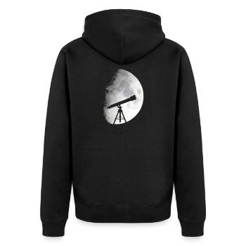 Espace télescopique - Veste à capuche bio Premium Unisexe - noir - Dos - Nico (187cm)