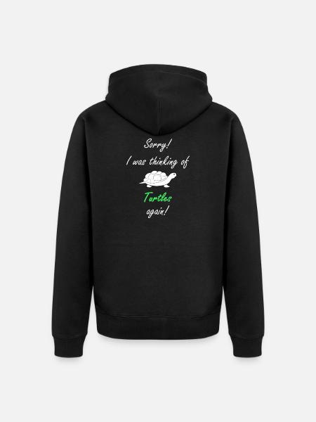 Turtle Turtle - Unisex Premium Organic Zip Hoodie - black