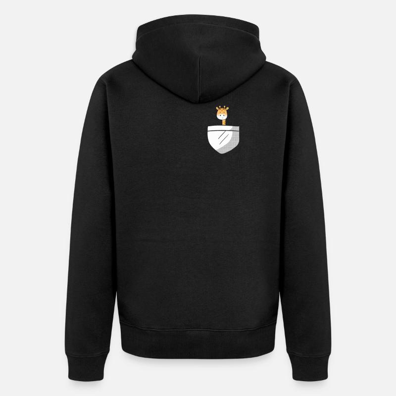 Girafe mignonne - Veste à capuche bio Premium Unisexe - noir