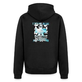 Autisme Autiste Asberger Autisme Awareness Puzzle - Veste à capuche bio Premium Unisexe - noir - Dos - Nico (187cm)