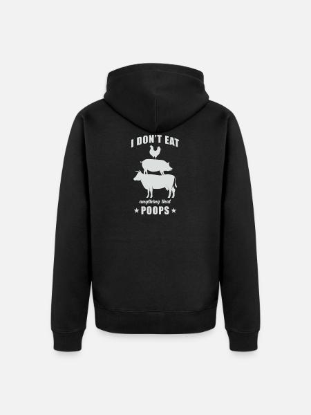 Vegetarian Gift - Unisex Premium Organic Zip Hoodie - black