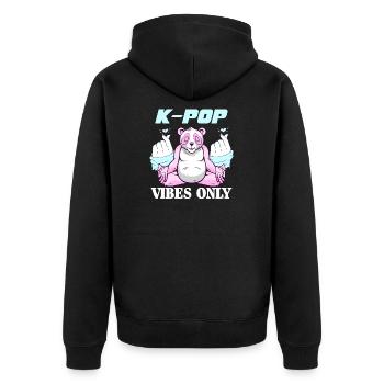 Kpop Gift K-pop Korean Korean Pop - Unisex Premium Organic Zip Hoodie - black - Back - Nico (187cm)