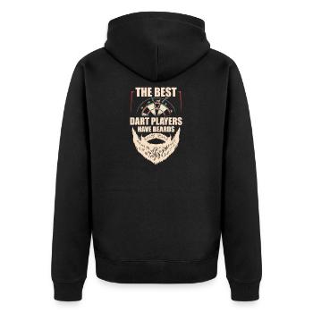 The Best Dart Players Have Beards Bearded Darts - Unisex Premium Organic Zip Hoodie - black - Back - Nico (187cm)